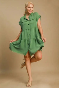 Umgee Full Size Frayed Hemline Button Down Shirt Dress Plus Size - Update AvenueVacation StyleTrendsi1001005258712801001005258712800e123514 - 0a84 - 42cc - bb03 - 2bb1ceac2398 - MaxGreen