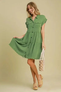 Umgee Full Size Frayed Hemline Button Down Shirt Dress Plus Size - Update AvenueVacation StyleTrendsi1001005258712801001005258712805a454b43 - 5602 - 4969 - 9727 - 8226e50ada8d - MaxGreen