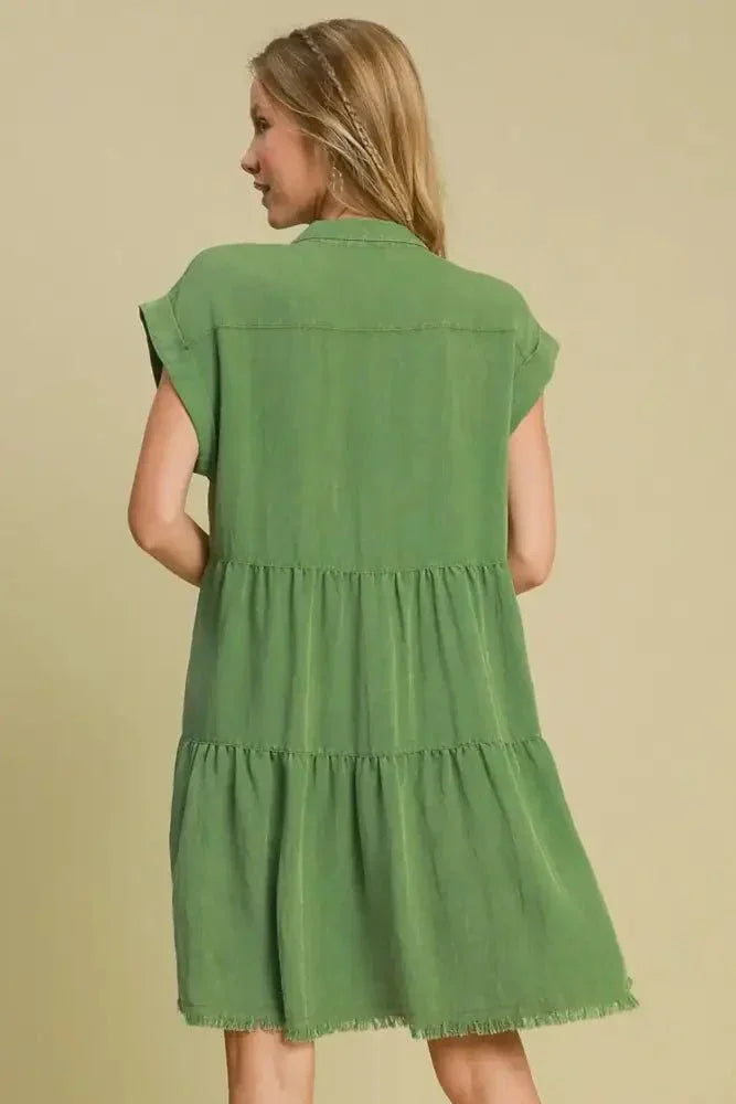 Umgee Full Size Frayed Hemline Button Down Shirt Dress Plus Size - Update AvenueVacation StyleTrendsi100100525871280100100525871280d15be51b - 8f65 - 4ede - bb68 - 5bcd04050e13 - MaxGreen