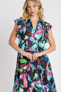 Umgee Full Size Leaf Print Double Layered Ruffle Sleeve Tiered Midi Dress Plus Size - Update AvenueVacation StyleTrendsi10010052962169510010052962169583664d13 - 8f92 - 4b47 - ad00 - 70be75ddad38 - MaxBLACKMIX