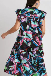 Umgee Full Size Leaf Print Double Layered Ruffle Sleeve Tiered Midi Dress Plus Size - Update AvenueVacation StyleTrendsi10010052962169510010052962169521e9abd1 - 86ef - 4955 - a5f0 - 35066b96ae7a - MaxBLACKMIX