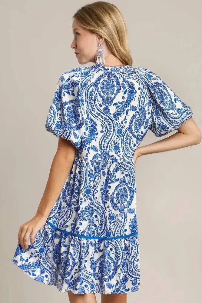 Umgee Full Size Printed Notched Puff Sleeve Mini Dress Plus Size - Update AvenueEffortless Elegance: DressesTrendsi1001002278110271001002278110272c746762 - db0c - 4a80 - 9607 - 523d3969cd4a - MaxRoyal Blue