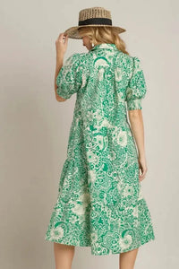 Umgee Full Size Printed Smocked Cuff Puff Sleeve Midi Dress Plus Size - Update AvenueVacation StyleTrendsi100100620171147100100620171147e93e9751 - d201 - 429c - 86ca - d0e4bdc562ad - MaxGreen