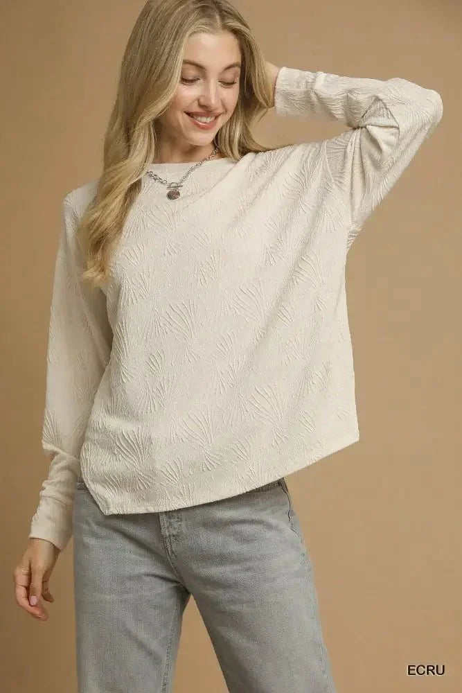 Umgee Textured Knit Long Sleeve Top - Update AvenueT-ShirtsTrendsi1001004688610981001004688610985ef8d898 - 7b6f - 46a6 - a207 - e7f0077cdea2 - Max - OriginECRU