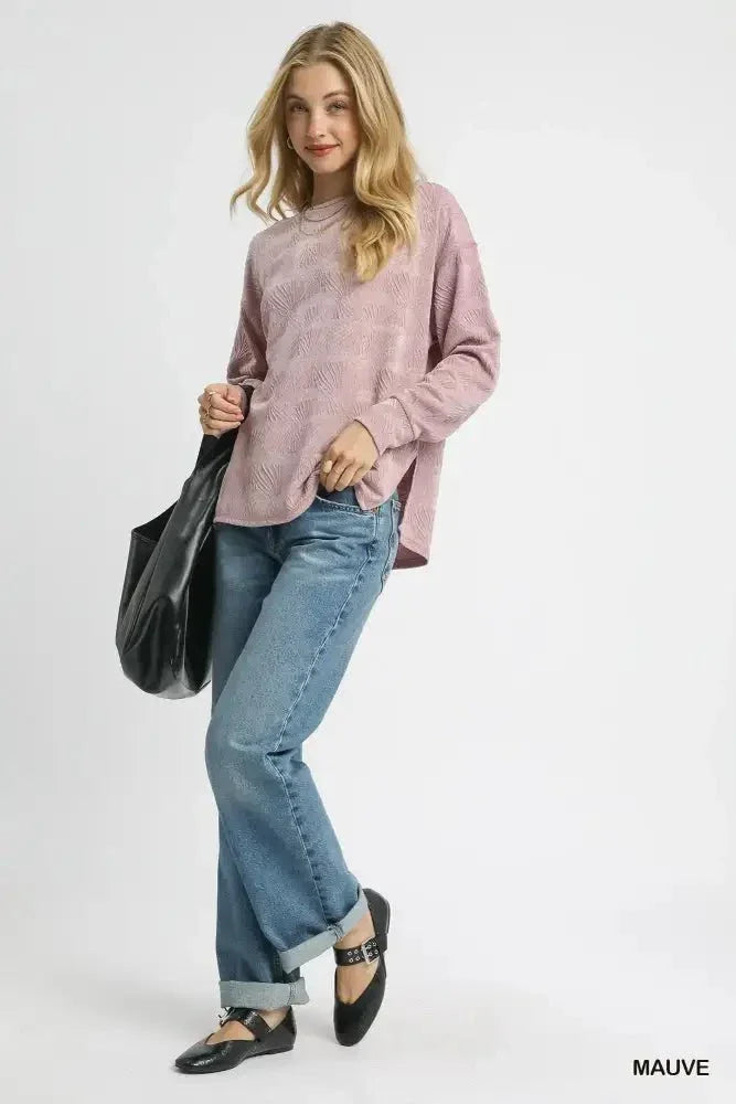 Umgee Textured Knit Long Sleeve Top - Update AvenueT-ShirtsTrendsi100100484761672100100484761672405bd3ee - 5079 - 4f9c - 946b - 67eb1105bff3 - Max - OriginMAUVE