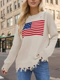 US Flag Distressed Round Neck Long Sleeve Sweater - Update AvenueHonor the Stars and StripesTrendsi100100575711214100100575711214937ab6c8 - 5b7d - 41c5 - a4a1 - 15f6649d3c6f - MaxCream
