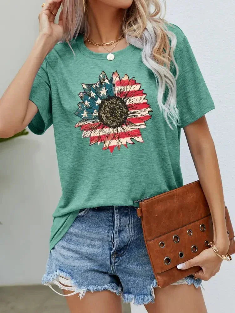 US Flag Flower Graphic Tee - Update AvenueHonor the Stars and StripesTrendsi100101970157540100101970157540deb11b29226a43fb98ded12cf16306a0 - MaxGum Leaf