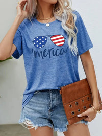 US Flag Glasses Graphic Tee - Update AvenueHonor the Stars and StripesTrendsi10010155912368710010155912368711434c35967f45b6bc4daa8e2d96058d - MaxCobalt Blue