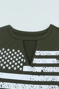 US Flag Graphic Cutout Round Neck Tank - Update AvenueHonor the Stars and StripesTrendsi100101106780570100101106780570fab672cd30534f92adbf936ce703183d - MaxArmy Green