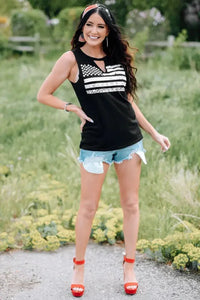 US Flag Graphic Cutout Round Neck Tank - Update AvenueHonor the Stars and StripesTrendsi10010110678059310010110678059392d920db24314c6db554e95e053feda1 - MaxBlack
