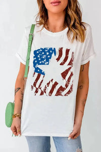 US Flag Graphic Round Neck Tee - Update AvenueHonor the Stars and StripesTrendsi100101130550333100101130550333d34fc08116904db6b6fe71686c0c2f66 - MaxWhite
