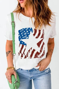 US Flag Graphic Round Neck Tee - Update AvenueHonor the Stars and StripesTrendsi100101130550333100101130550333855f328e9ca64f10b14d0bc632aa406a - MaxWhite