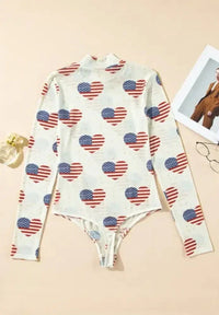 US Flag Heart Mock Neck Long Sleeve Bodysuit - Update AvenueHonor the Stars and StripesTrendsi10010044316114610010044316114609609e94 - c74e - 451b - b908 - fdc1d35e2923 - MaxWhite
