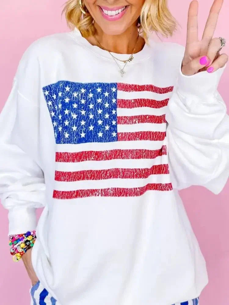 US Flag Round Neck Long Sleeve Sweatshirt - Update AvenueHonor the Stars and StripesTrendsi10010091519118010010091519118085de0aca - 1fc6 - 4fcf - 99b7 - 01f86f7cf86c - MaxWhite