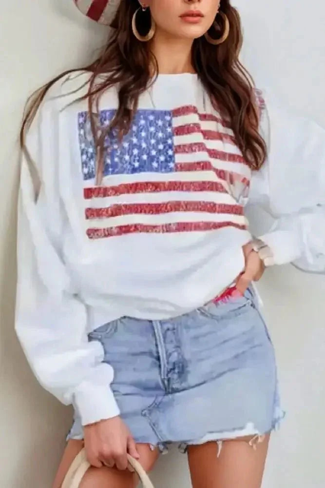 US Flag Round Neck Long Sleeve Sweatshirt - Update AvenueHonor the Stars and StripesTrendsi10010091519118010010091519118039070dd8 - b4ee - 4cc2 - 8dab - 7dad95093495 - MaxWhite