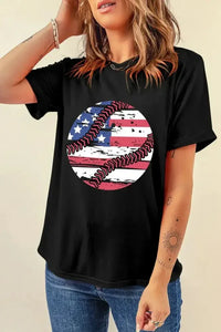 US Flag Round Neck Short Sleeve T-Shirt - Update AvenueHonor the Stars and StripesTrendsi100100041321314100100041321314bd508950 - 5f21 - 47c7 - b66a - 59a86dee0bb8 - MaxBlack