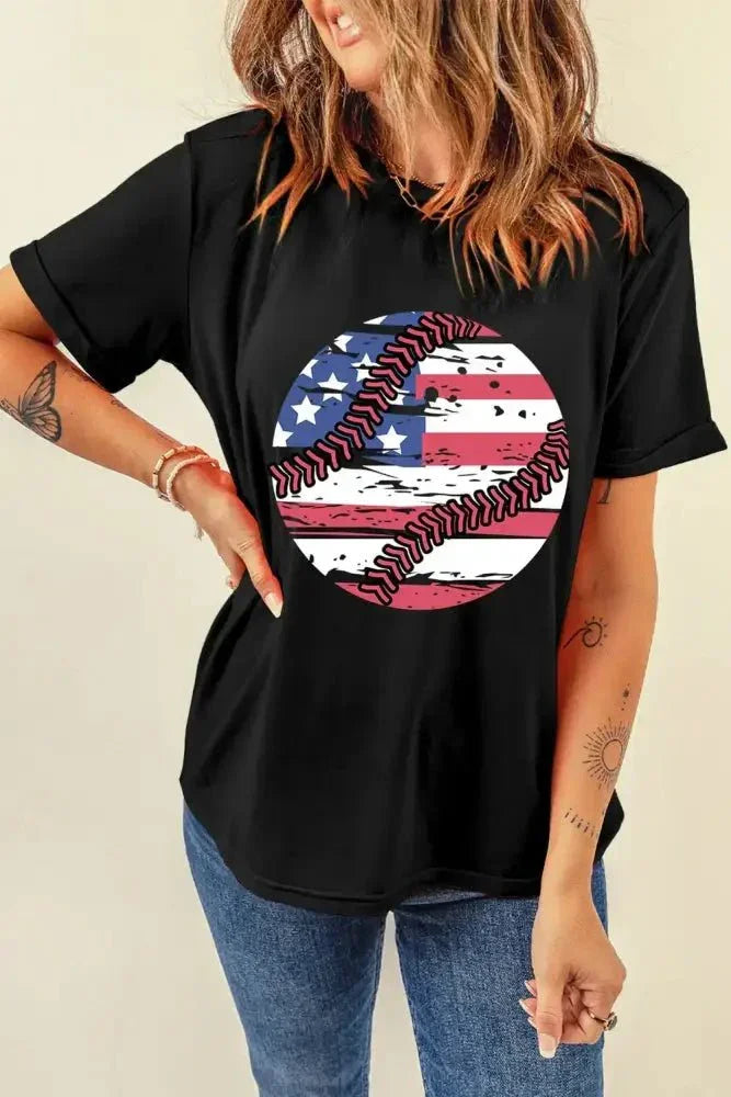 US Flag Round Neck Short Sleeve T-Shirt - Update AvenueHonor the Stars and StripesTrendsi1001000413213141001000413213143c84249a - bb29 - 4ba9 - ab0f - 46b43c5ffc42 - MaxBlack