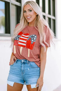 US Flag Round Neck Short Sleeve T-Shirt - Update AvenueHonor the Stars and StripesTrendsi100100100181356100100100181356c92e6064 - 7421 - 483e - 8113 - def76048032a - MaxWatermelon pink