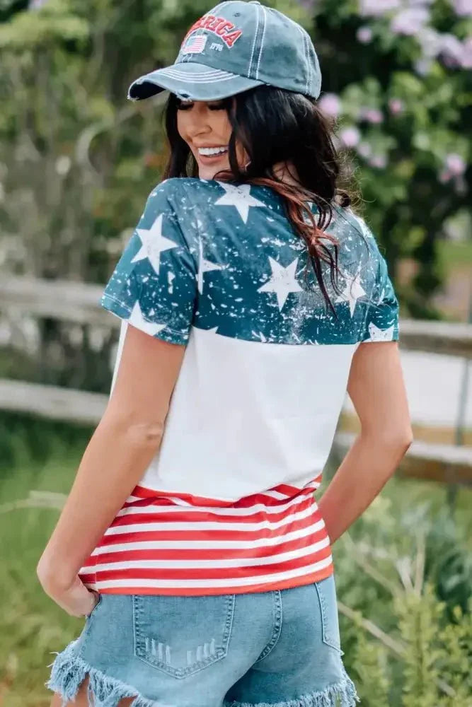 US Flag Round Neck Short Sleeve T-Shirt - Update AvenueHonor the Stars and StripesTrendsi10010013915189910010013915189932105ba5 - a782 - 43df - b197 - f312af603e2b - MaxWhite
