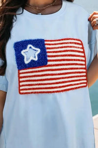 US Flag Round Neck Short Sleeve T-Shirt - Update AvenueHonor the Stars and StripesTrendsi1001004293817301001004293817306c5f619a - 73f1 - 4c69 - 8518 - 9fb2daa81486 - MaxLight Blue