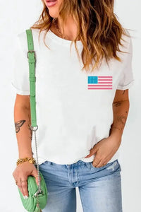 US Flag Round Neck Short Sleeve T-Shirt - Update AvenueHonor the Stars and StripesTrendsi10010070546120110010070546120176403c22 - bb81 - 4462 - 8d08 - 3f67133d2ab4 - MaxWhite