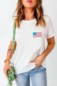 US Flag Round Neck Short Sleeve T-Shirt - Update AvenueHonor the Stars and StripesTrendsi100100705461201100100705461201d59e4e5a - ebd5 - 4b26 - 8b76 - 907e9e4c7fd3 - MaxWhite