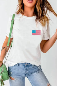 US Flag Round Neck Short Sleeve T-Shirt - Update AvenueHonor the Stars and StripesTrendsi10010070546120110010070546120119fe10f2 - ada8 - 4628 - 9e85 - 34c84e74106c - MaxWhite