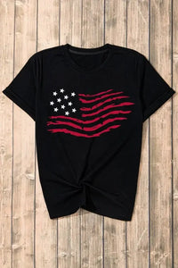 US Flag Round Neck Short Sleeve T-Shirt - Update AvenueHonor the Stars and StripesTrendsi10010092902179010010092902179008c6649a - 3e34 - 4816 - ade0 - 1b5465600144 - MaxBlack