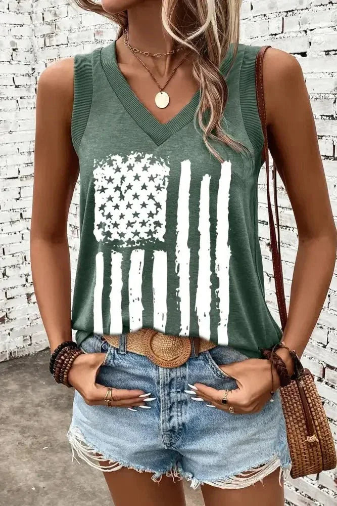 US Flag V - Neck Tank - Update AvenueHonor the Stars and StripesTrendsi1001004401516701001004401516709cefe42e - ceea - 4f31 - 9abd - 4db6199316c2 - MaxBlack Forest