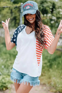 US Flag V - Neck Tee Shirt - Update AvenueHonor the Stars and StripesTrendsi10010124193804010010124193804004722901a7954f8f9fb426eec02c1e8e - MaxWhite
