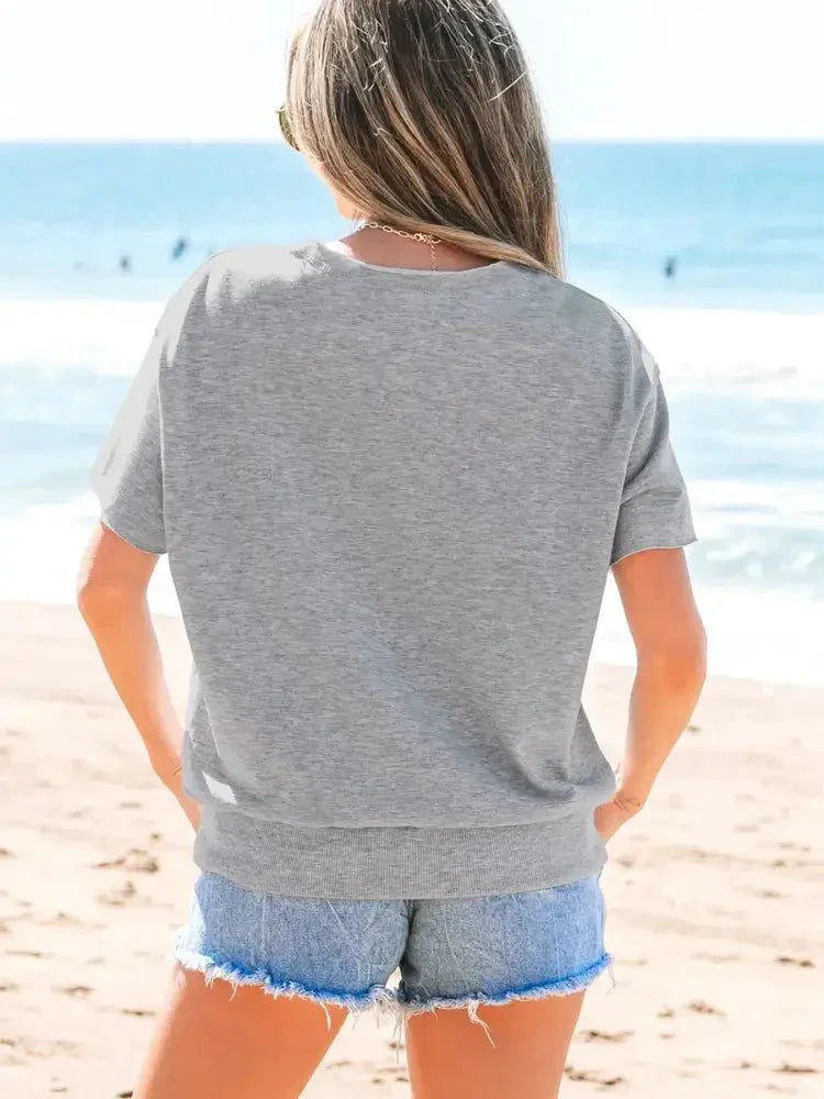USA Lettering Patch Notched Neck T-Shirt - Update AvenueT-ShirtsTrendsi10010077429162610010077429162692f478319a9141e2b1633b6085fcba1c - Max - OriginGray