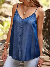 V - Neck Adjustable Strap Cami - Update AvenueTrendsi100100489943896100100489943896f0dded156b08400caf2d272f1afb3ee0 - Max - OriginBlue