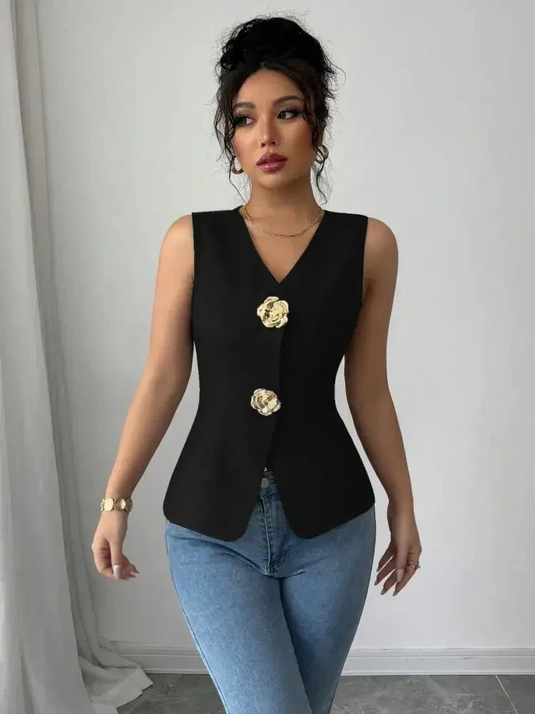 V - Neck Button Detail Tank Top - Update AvenueTrendsi1001008921617381001008921617380b0182c0 - 74ef - 40a5 - 84e7 - 3aecf5b80bb2 - Max - OriginBlack