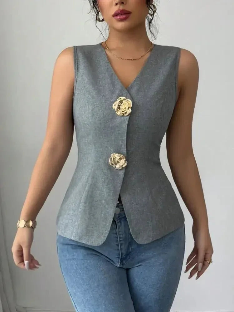 V - Neck Button Detail Tank Top - Update AvenueTrendsi1001008921659381001008921659388dafe0cd - 6c56 - 44bf - b3b6 - 9c70b240b6ed - Max - OriginDark Gray