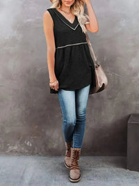 V - Neck Contrast Trim Waffle Knit Tank Top - Update AvenueTanks & CamisTrendsi1001008946941821001008946941826362f951 - 3099 - 4a4a - 9473 - e346e3a194ea - Max - OriginBlack