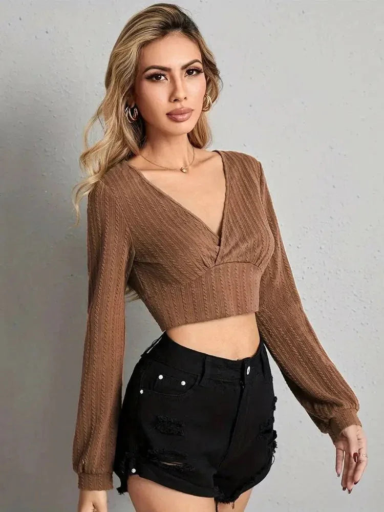 V Neck Crop Top - Update AvenueTrendsi10010104405961710010104405961718ab544d834d4c3b905281f3ea18f741 - MaxTan
