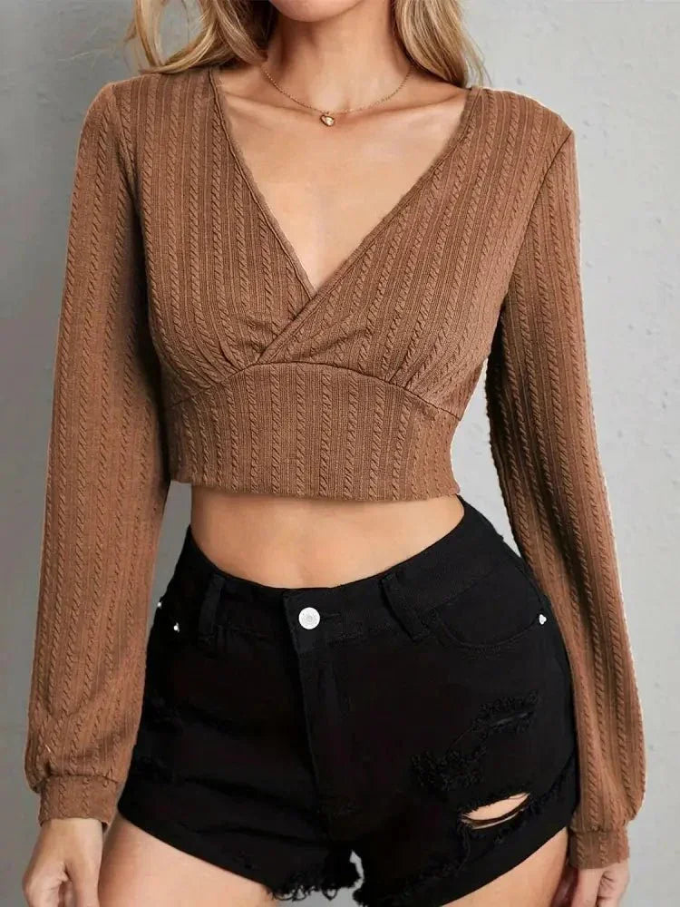 V Neck Crop Top - Update AvenueTrendsi100101044059617100101044059617502f1f1985fe4111be4f6c87dad2f6c3 - MaxTan