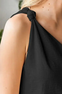 V Neck Knotted Shoulder Vest - Update AvenueTrendsi100100781711968100100781711968db71eaa7 - b4a6 - 402f - 8659 - 1a5ec8cfd489 - Max - OriginBlack