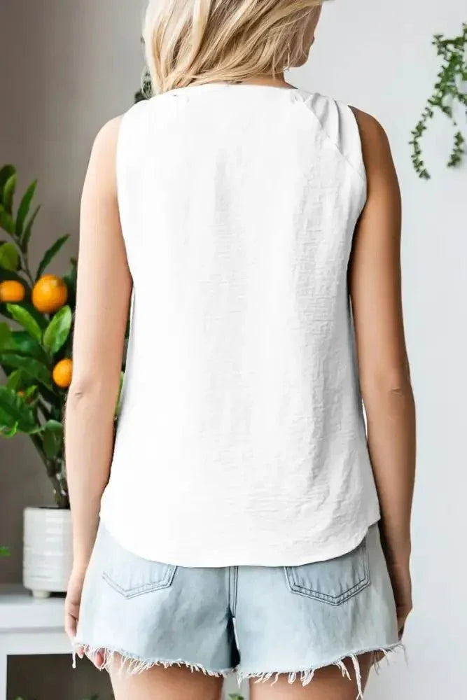 V Neck Knotted Shoulder Vest - Update AvenueTrendsi1001007817125301001007817125307836e3f1 - 966b - 4c51 - b43b - 6b0c7deb51c9 - Max - OriginWhite