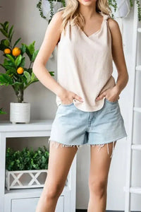V Neck Knotted Shoulder Vest - Update AvenueTrendsi1001007817133391001007817133399b150643 - 5bd5 - 49b8 - 9b43 - dbf57d2a8021 - Max - OriginDust Storm