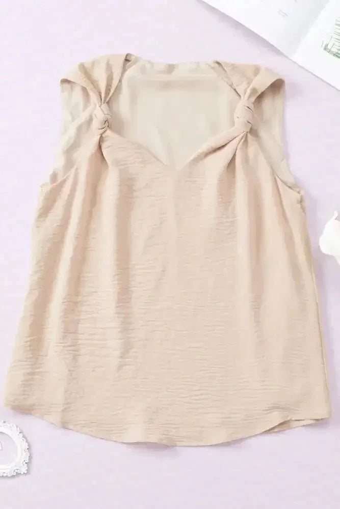 V Neck Knotted Shoulder Vest - Update AvenueTrendsi1001007817133391001007817133396c21da25 - b7e0 - 4597 - 8744 - c9833c68c361 - Max - OriginDust Storm