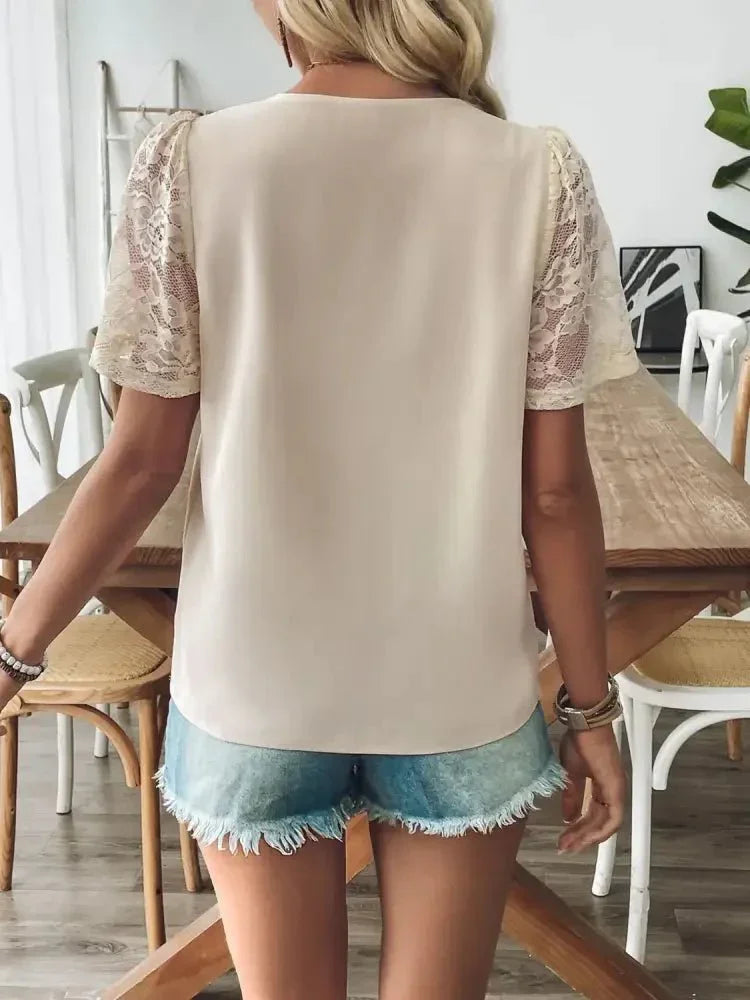 V - Neck Lace Short Sleeve T-Shirt - Update AvenueT-ShirtsTrendsi100100806651602100100806651602d583483e - fc05 - 4551 - b261 - 74b009e459ec - Max - OriginTan