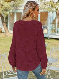 V - Neck Long Sleeve Blouse - Update AvenueTrendsi100101049704268100101049704268b6c11b48debb44f89df8e0dec6a5a6ff - MaxBurgundy