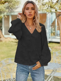 V - Neck Long Sleeve Blouse - Update AvenueTrendsi1001010497057331001010497057338e0007903f654427b5405b927a08d8a4 - MaxBlack