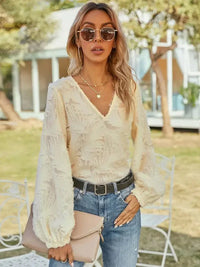 V - Neck Long Sleeve Blouse - Update AvenueTrendsi100101049708233100101049708233ac4b07f83f164ade947c9d8a0145fb78 - MaxCream