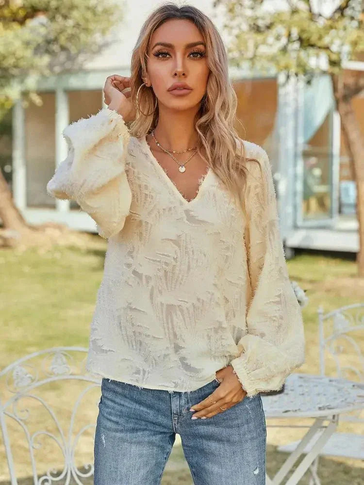 V - Neck Long Sleeve Blouse - Update AvenueTrendsi1001010497082331001010497082338993d529862d4da2bc5babbaa8d9cf32 - MaxCream