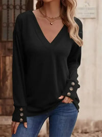 V - Neck Long Sleeve T-Shirt - Update AvenueT-ShirtsTrendsi10010024811027710010024811027740e6dd60 - 56c6 - 4f70 - a1aa - da3ca8747d67 - Max - OriginBlack
