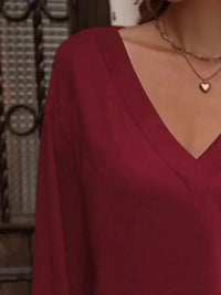 V - Neck Long Sleeve T-Shirt - Update AvenueT-ShirtsTrendsi1001002481106221001002481106224c45ca0e - 1e13 - 448e - a3ef - 5771d655a26c - Max - OriginWine Red