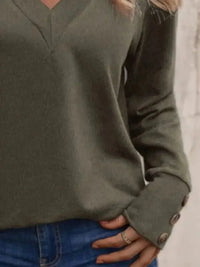 V - Neck Long Sleeve T-Shirt - Update AvenueT-ShirtsTrendsi1001002481138851001002481138857814a138 - 21e9 - 43d8 - 9b24 - 8fd34963fc8a - Max - OriginMilitary Green