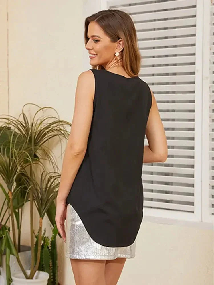 V - neck Pleated Front Sleeveless Cami Top - Update AvenueTrendsi10010081870089410010081870089492e0647d - 9301 - 4847 - bae7 - ced96378c738 - Max - OriginBlack